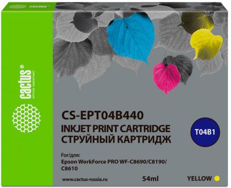 

Картридж струйный Cactus T04B4 желтый (CS-EPT04B440)