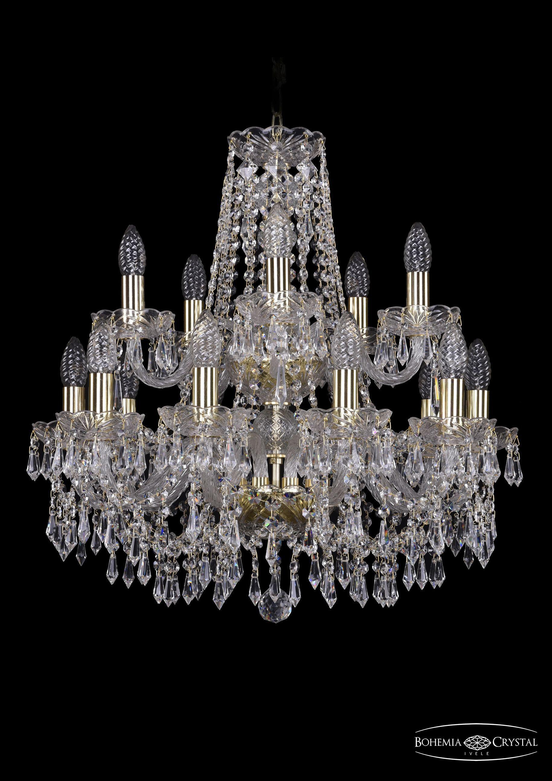 

Подвесная люстра Bohemia Ivele Crystal 1403/10+5/195/2d/G