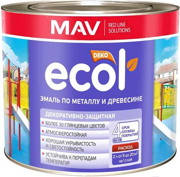 

Краска MAV Ecol ПФ-115 2кг оранжевый