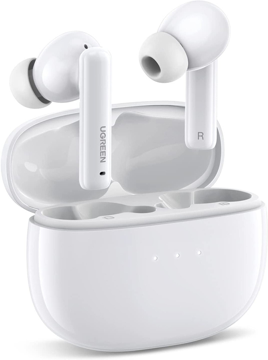 

Bluetooth Наушники UGREEN WS106-90206 HiTune T3 Active Noise-Cancelling Wireless Earbuds White