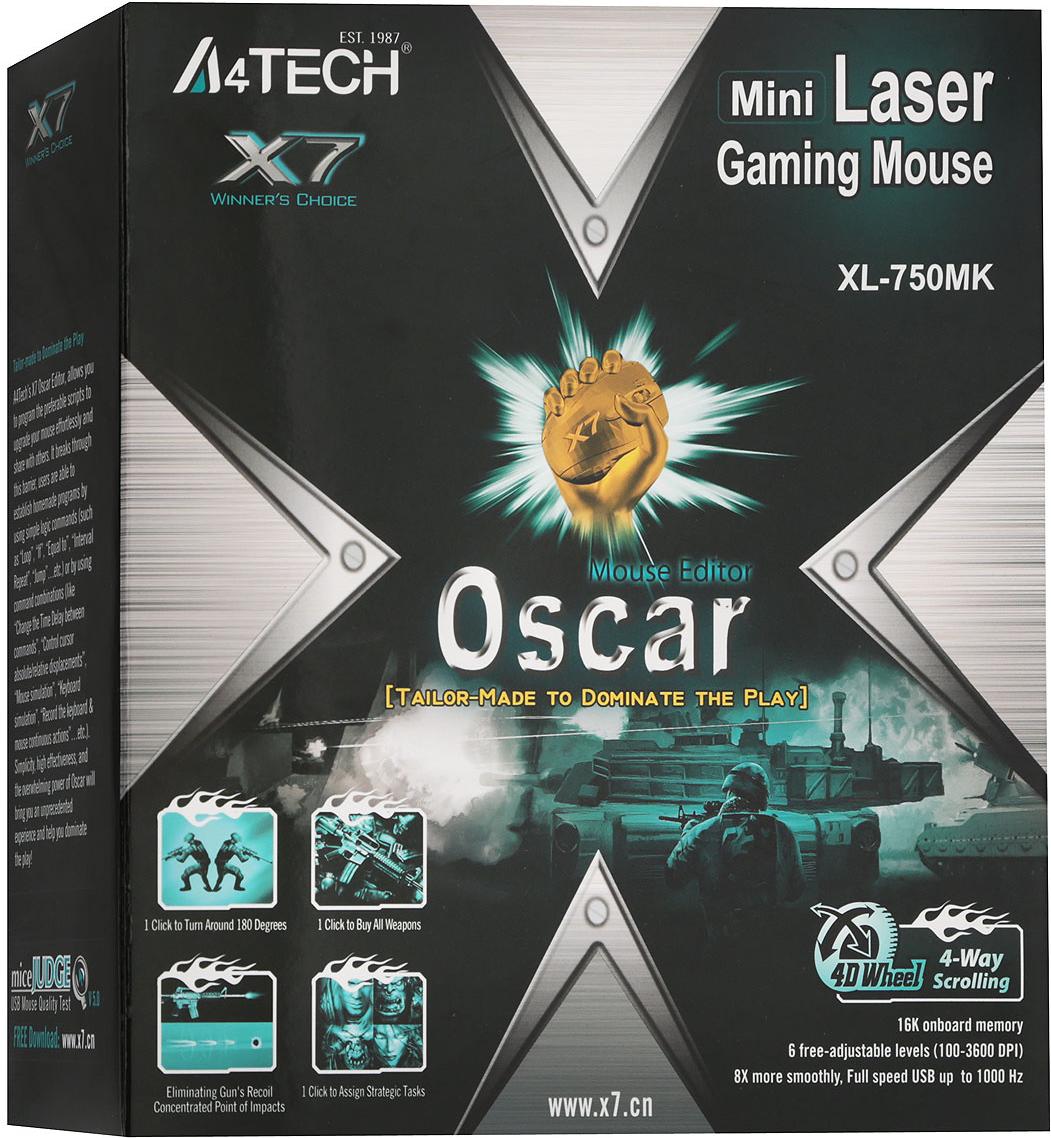 

Мышь A4Tech XL-750MK (черный), Мышь A4Tech XL-750MK