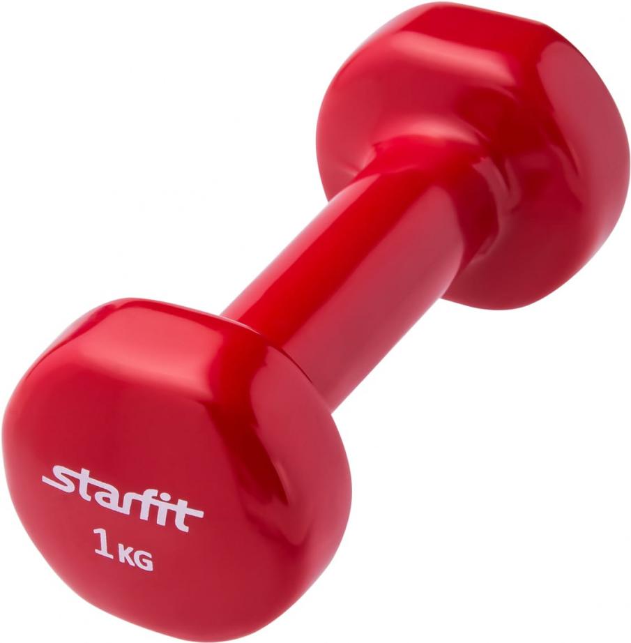 

Гантель цельная Starfit DB-101 1 кг красный, Гантель DB-101 1кг