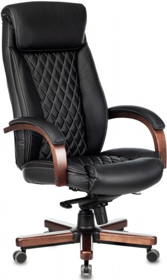 

Офисное кресло Бюрократ T-9924WALNUT/BLACK черный, Офисное кресло Бюрократ T-9924WALNUT T-9924WALNUT/BLACK черный