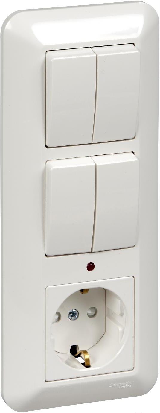 

Розетка Schneider Electric Блок выключатель+розетка Прима BK2VR-006B-B, Блок выключатель+розетка Прима BK2VR-006B-B