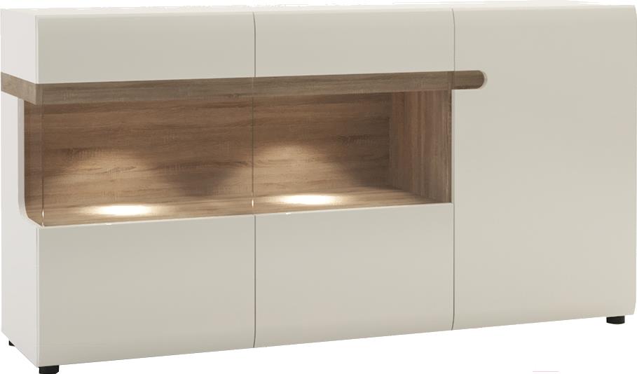 

Комод Anrex Linate 3D / typ 42 (белый/сонома трюфель), LINATE 3D / TYP 42