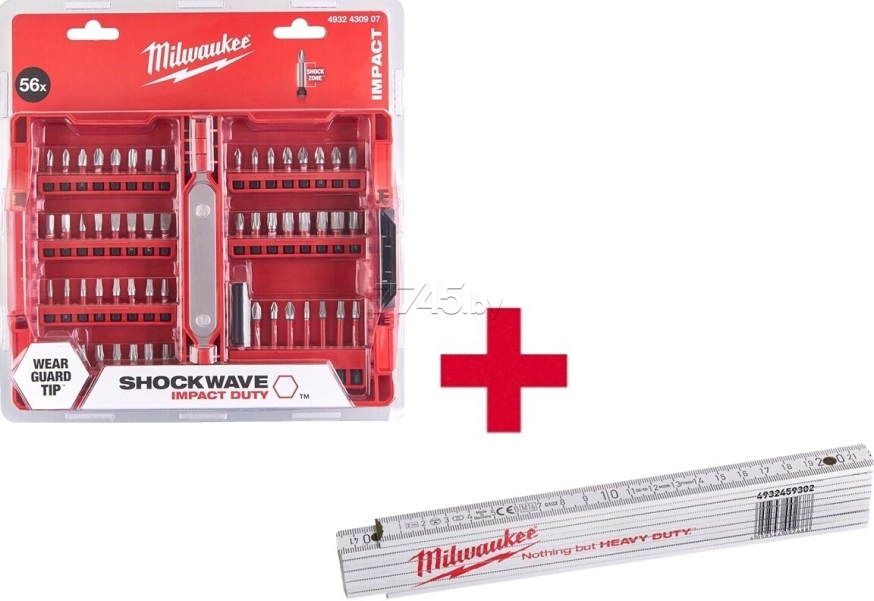 

Набор оснастки Milwaukee Shockwave 4932430907, Набор бит Milwaukee Shockwave 56 шт 4932430907