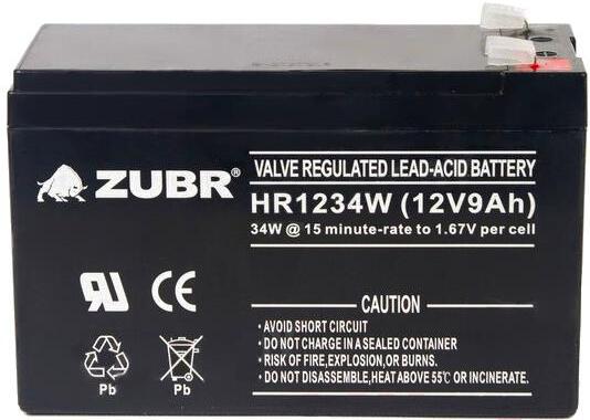 

Аккумулятор для ИБП Zubr 12V/9Ah (HR1234W)