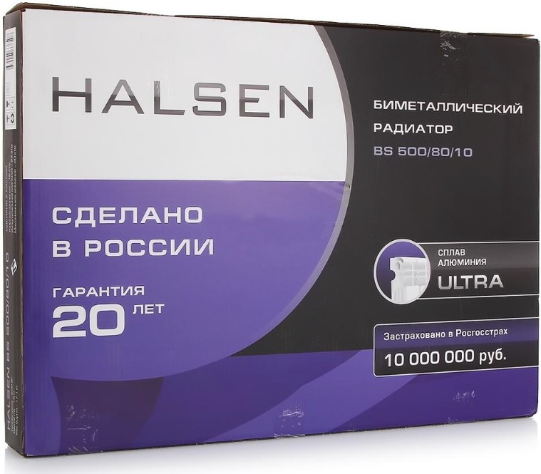 

Радиатор отопления Halsen BS 500/80 4 секции, BS 500/80 4 секции