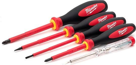 

Набор отверток Milwaukee 4932464066 (5 предметов), SL/PZ изолированных 5 шт