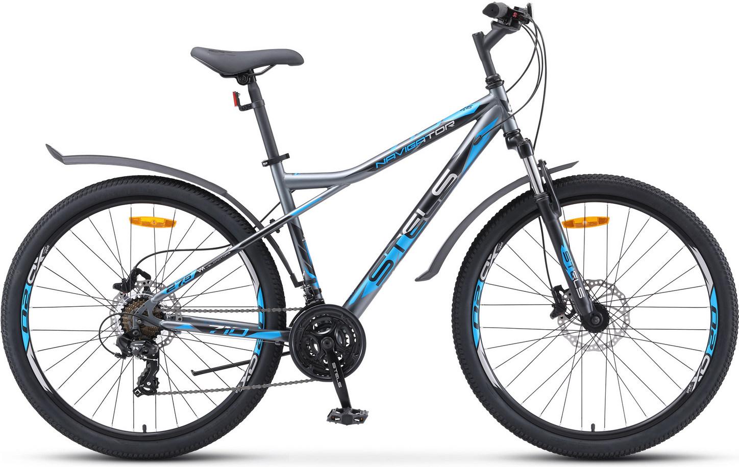

Велосипед Stels Navigator-710 D 27.5" V010 рама 18 дюймов серый/черный/серебристый [LU093865,LU084140], Navigator-710 D 27.5" V010 18"