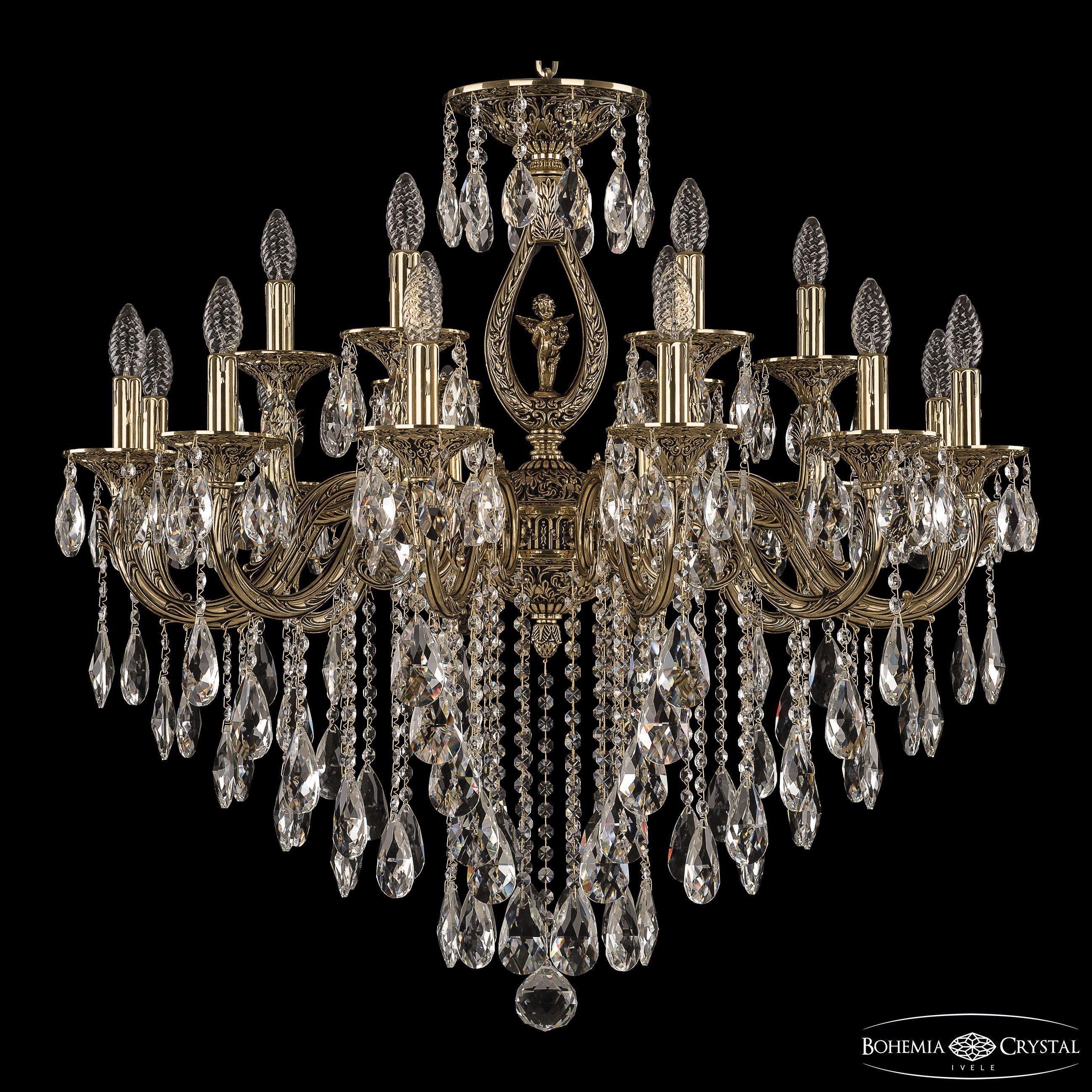 

Подвесная люстра Bohemia Ivele Crystal 71401/12+6/300 B GB FA10M