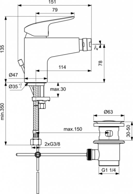 

Смеситель Ideal Standard Ceraflex [B1718AA], Ceraflex