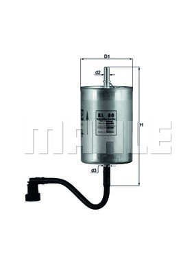 

Фильтр топливный Knecht/Mahle KL80, KL80