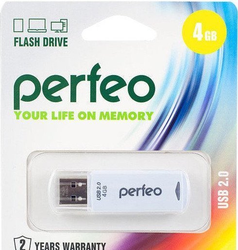 

USB Flash Perfeo C06 4GB (белый) [PF-C06W004], C06 4GB