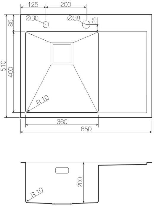 

Кухонная мойка Omoikiri Akisame 65-GM-L [4973097], Akisame 65-GM-L