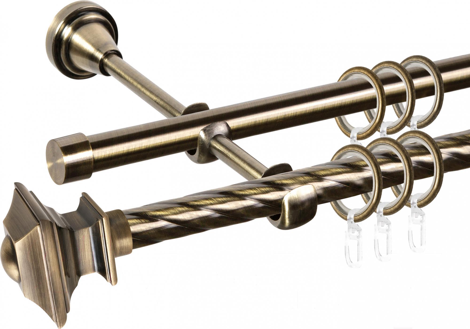 

Карниз АС ФОРОС Grace D16K/16Г составной + наконечники Верди 3.2м антик