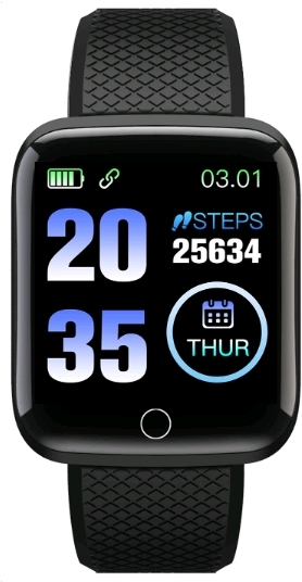 

Смарт-часы Digma Smartline H2 черный (H2B)