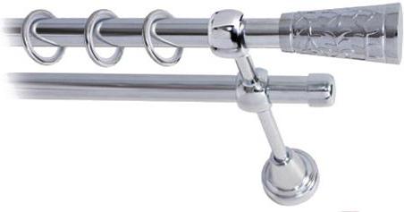 

Карниз Lm Decor Византия 066 2р гладкий 25/16мм 1.6м хром, Византия 066 2р гладкий 25/16мм 1.6м