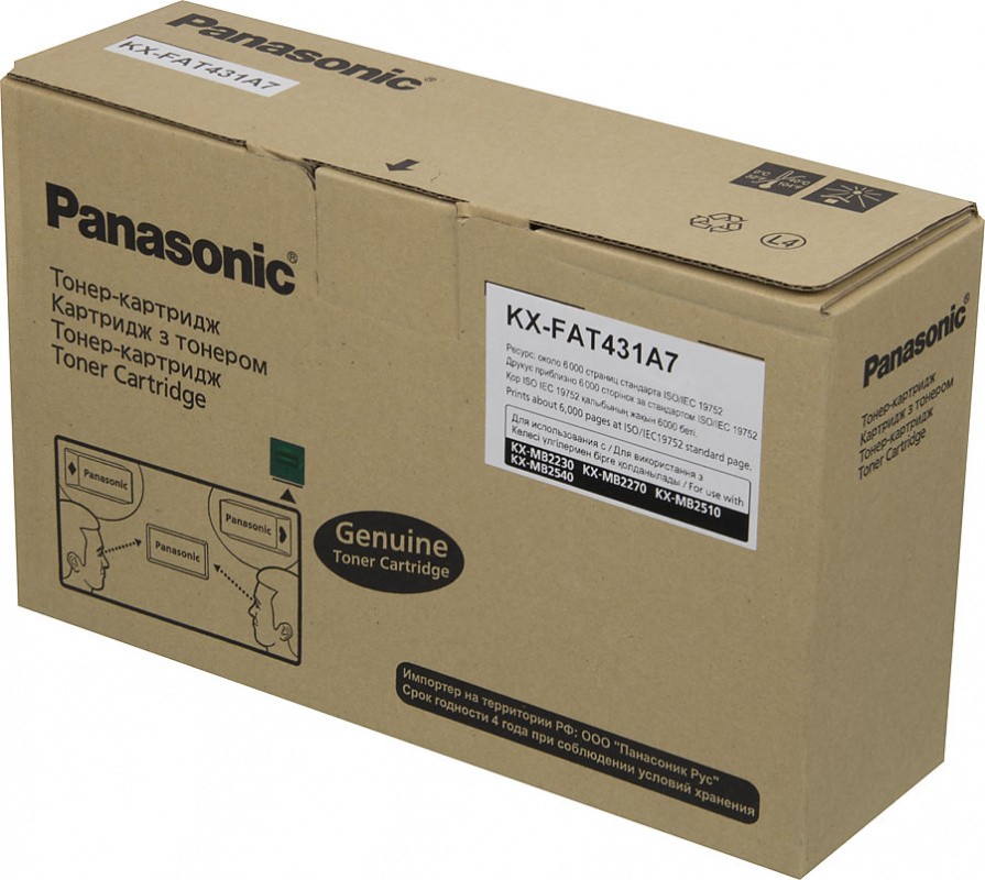 

Картридж для принтера Panasonic KX-FAT431A7, Картридж Panasonic KX-FAT431A7