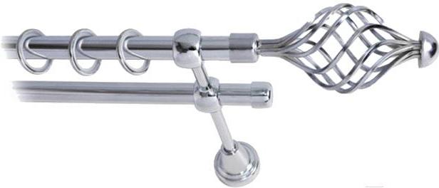 

Карниз Lm Decor Вираж 098 2р гладкий 3м хром, Вираж 098 2р гладкий 16мм 3.0м