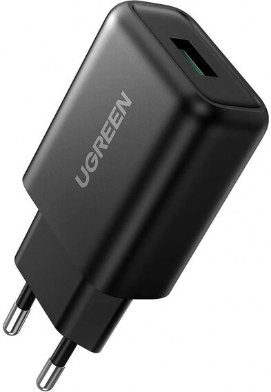 

Сетевое зарядное устройство Ugreen 70273, UGREEN USB-A QC 3.0 18W Charger CD122 (Black) (70273)