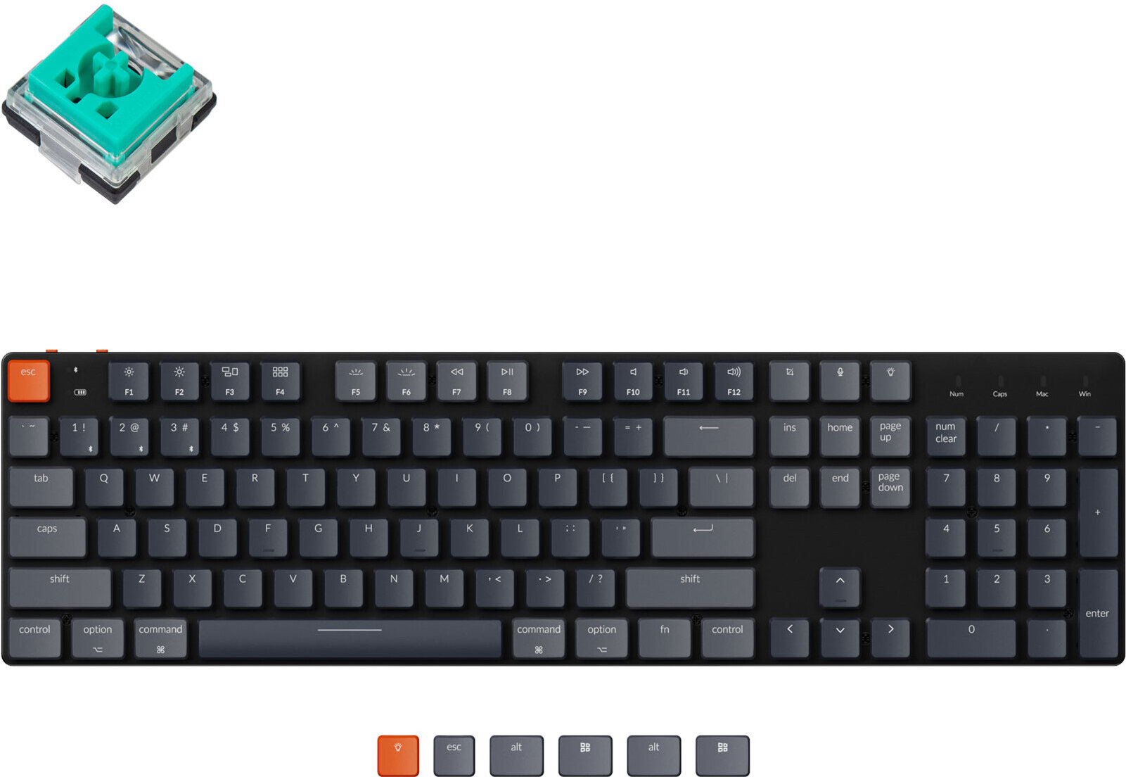 

Беспроводная клавиатура Keychron K5SE Black (RGB, Hot-Swap, ABS+Alum, Keychron Optical Mint Switch)