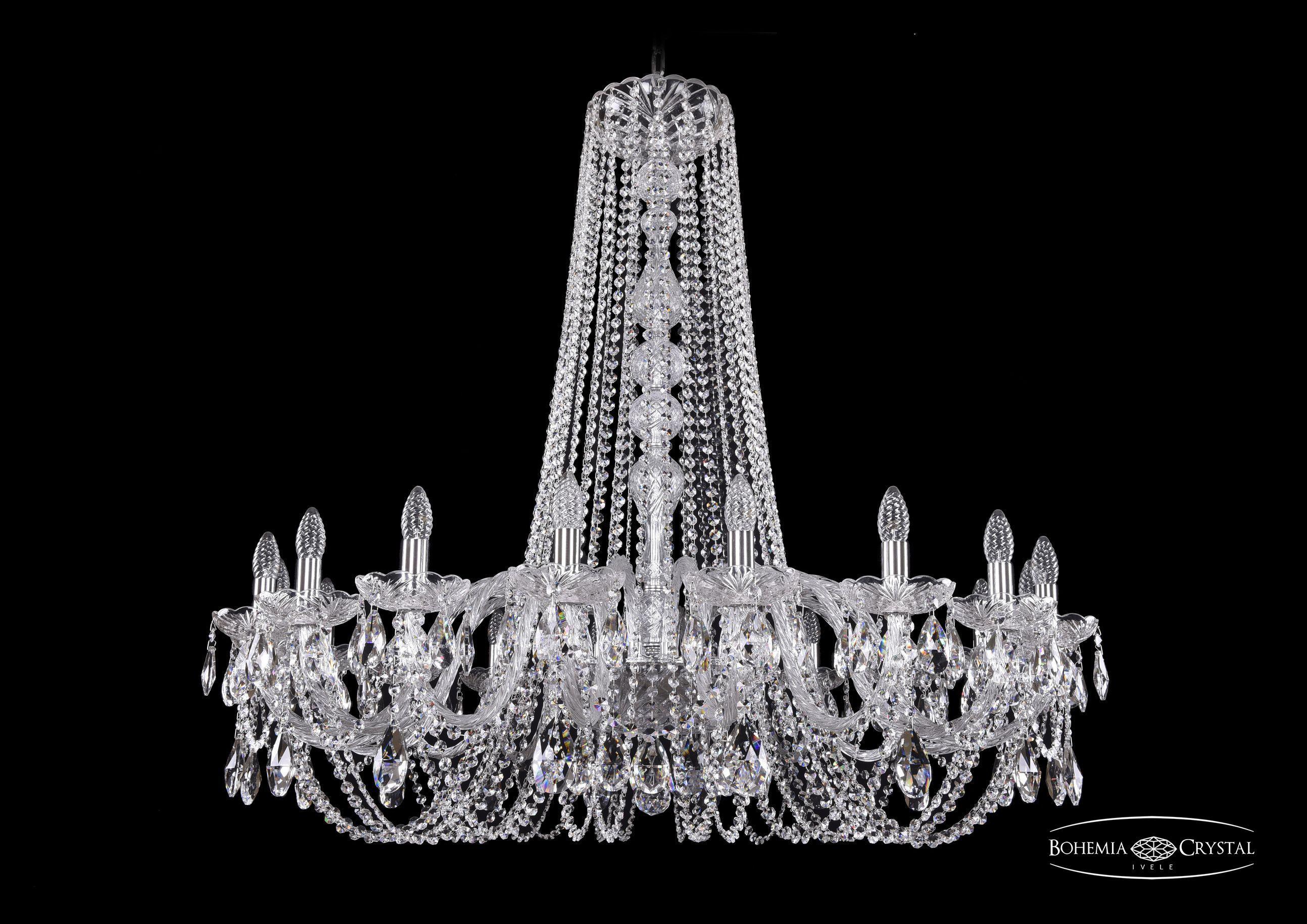 

Подвесная люстра Bohemia Ivele Crystal 1402/18/400/h-105/Ni