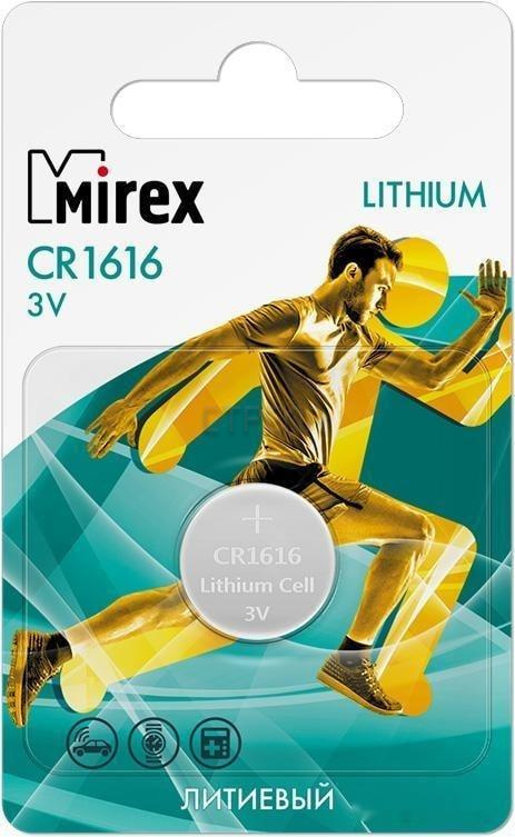 

Батарейка Mirex CR1616 1 шт [23702-CR1616-E1], Батарейка Mirex CR1616 1 шт 23702-CR1616-E1