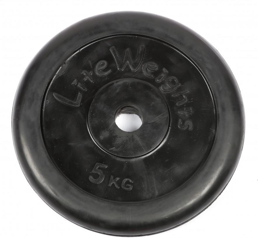 

Диск для штанги Lite Weights обрезиненный 2475LW 26мм 5кг черный, обрезиненный 2475LW 26мм 5кг