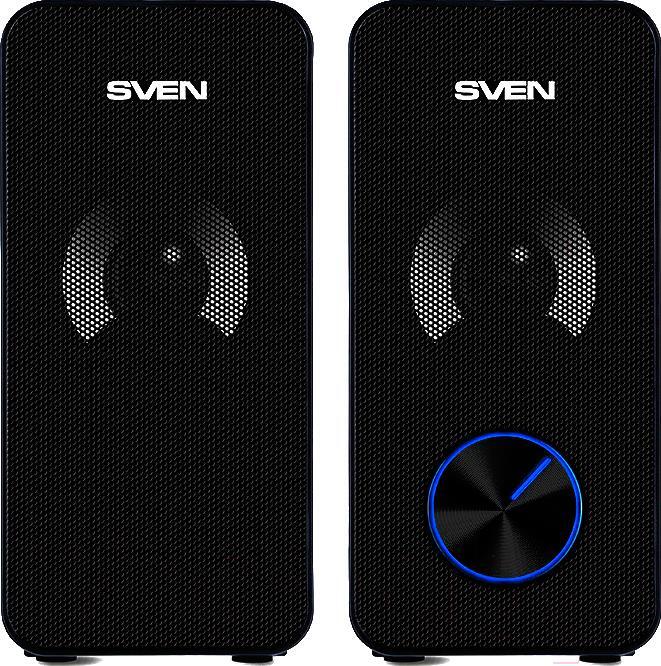 

Мультимедиа акустика SVEN 335 Black, Колонки Sven 335 2.0 черный (Sven 335 Black (USB))