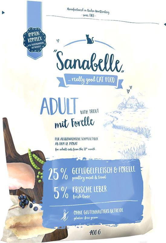 

Корм для кошек Bosch Petfood Sanabelle Adult Trout 400г, Sanabelle Adult Trout 400г
