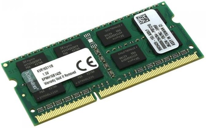 

Оперативная память Kingston SO-DIMM DDR 3 DIMM 8Gb PC12800 1600Mhz [KVR16S11/8WP], 8GB PC-12800 DDR3-1600 Kingston KVR16S11/8WP (SODIMM)