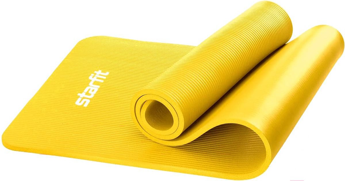 

Коврик для йоги и фитнеса Starfit FM-301 NBR 183x58x1.5см желтый
