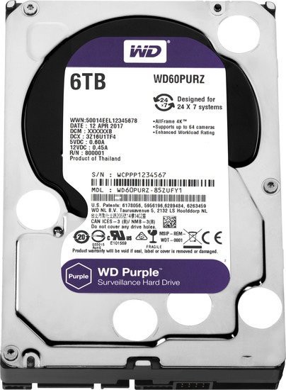 

Жесткий диск WD Purple 6TB [WD60PURZ], Жесткий диск WD 6TB WD60PURZ