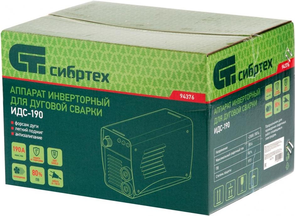 

Сварочный инвертор СибрТех ИДС-190 [94376], ИДС-190