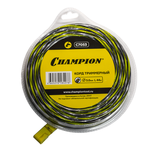 

Корд для триммера Champion Tornado 3.0мм*44м витой квадрат (C7053)