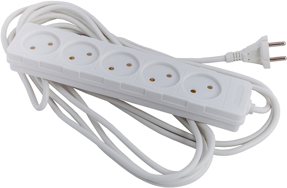 

Удлинитель Electraline 62009 (5м, белый), Сетевой фильтр Electraline 62009 5м белый