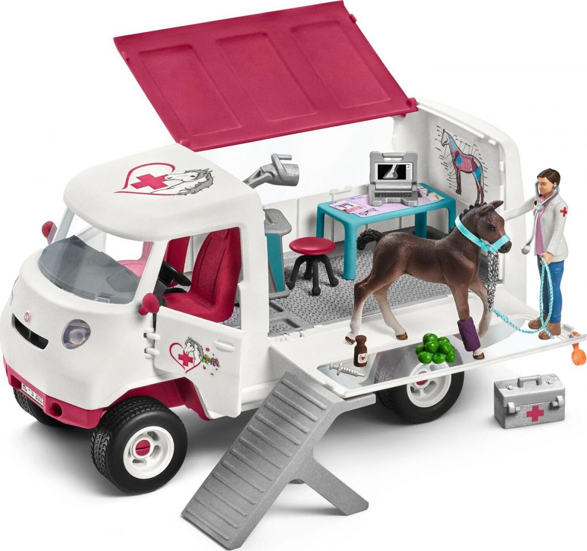 

Игрушка Schleich Пикап ветеринарной службы с лошадью [42370], Пикап ветеринарной службы с лошадью
