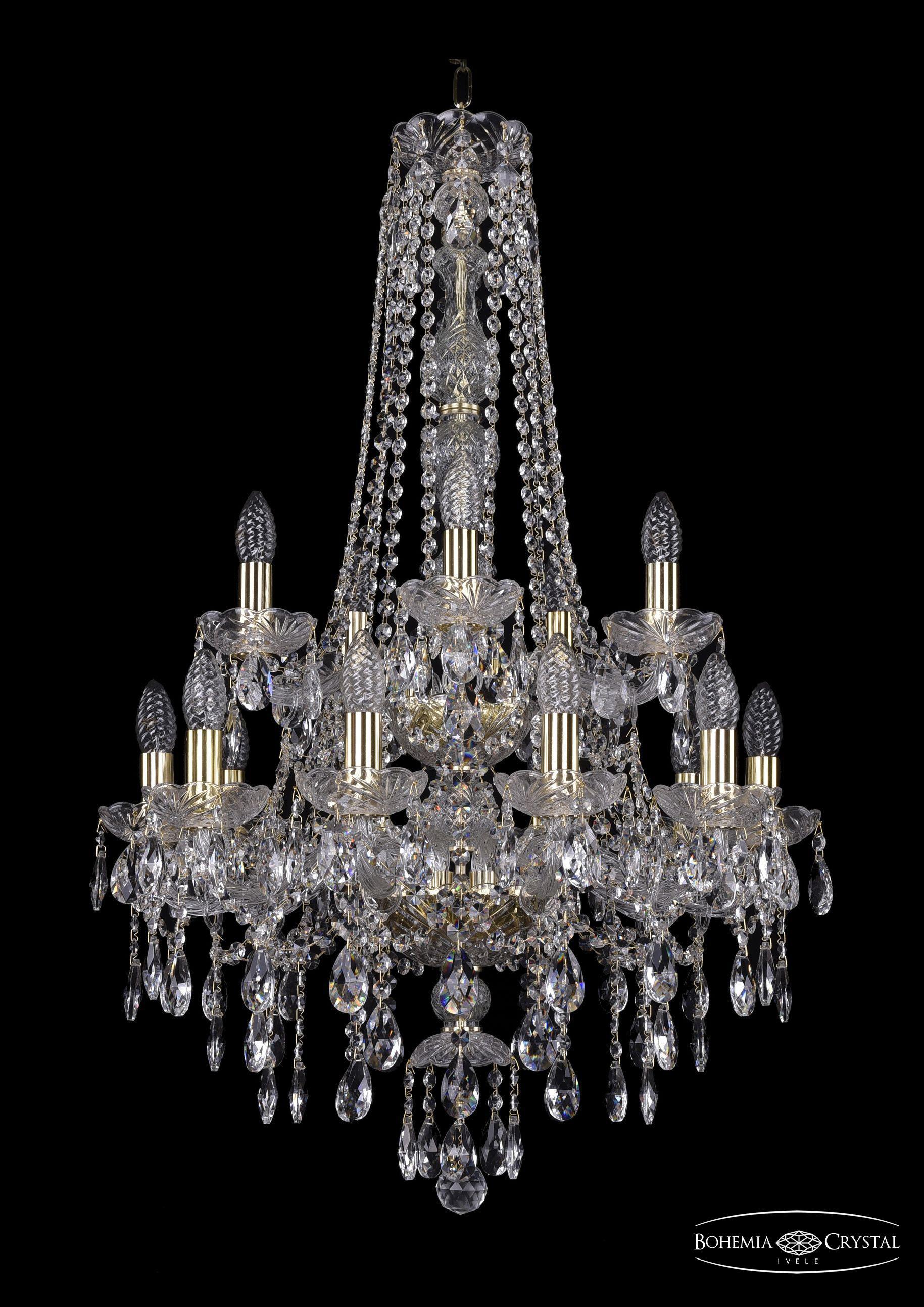 

Подвесная люстра Bohemia Ivele Crystal 1415/10+5/200/h-92/2d/G