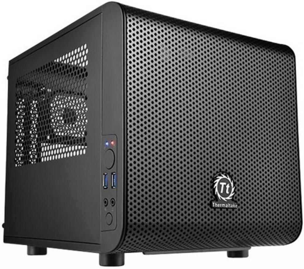 

Корпус для компьютера Thermaltake Core V1 без БП черный [CA-1B8-00S], Корпус для компьютера Thermaltake Core V1 без БП CA-1B8-00S черный