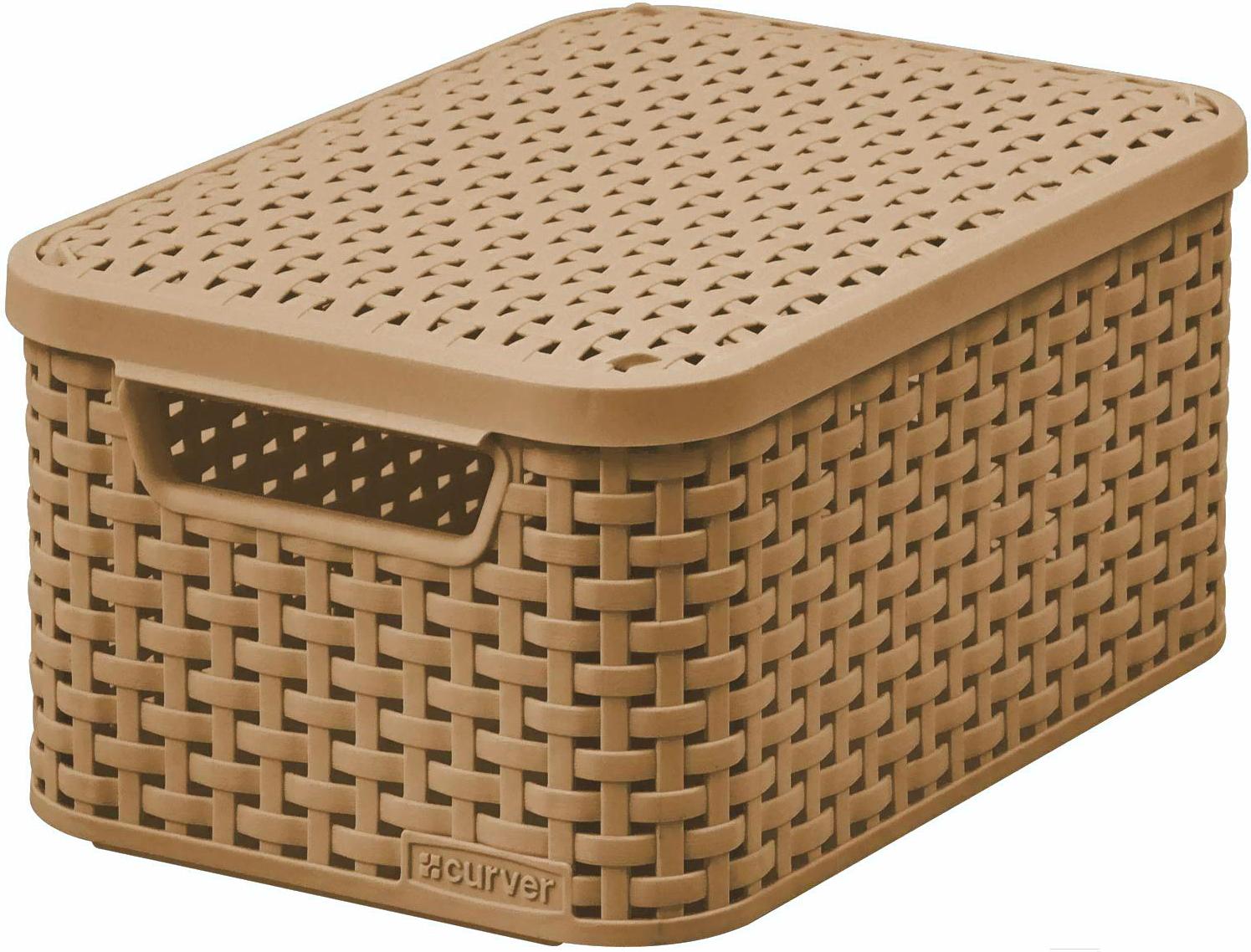 

Корзинка c крышкой Curver STYLE BOX S V2+LID DRK 213 (коричневый), Style box S V2+LID DRK 213