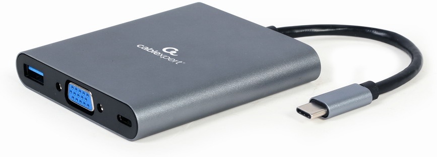 

Адаптер интерфейсов Cablexpert A-CM-COMBO6-01, USB-CM 6-в-1 (Hub3.0, HDMI, VGA, кардридер, стерео-звук)