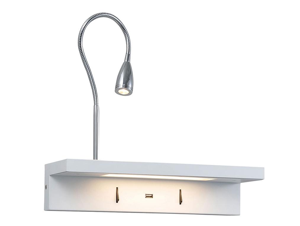 

Светильник NEWPORT L36*H52.5*Sp12 cm LED 1*3W + LED 1*9W Matt white [14901/L], L36*H52.5*Sp12 cm LED 1*3W + LED 1*9W