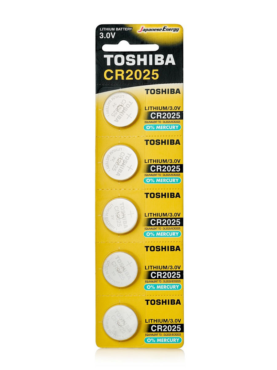 

Батарейка Toshiba CR2025 PW BP-5 Lithium coins, CR2025 PW BP-5 Lithium coins