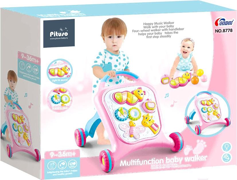 

Ходунки-каталка Pituso Развивайка розовый (8778)