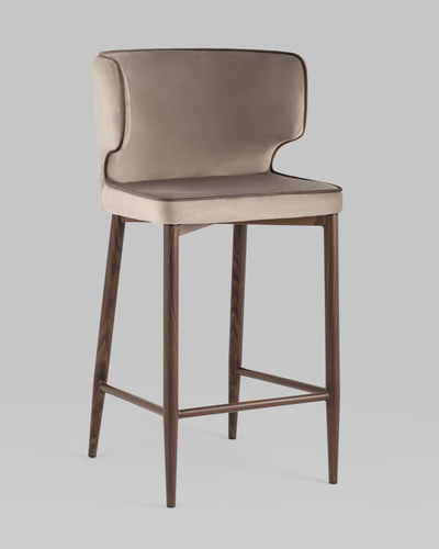 

Стул полубарный Stool Group Матео с кантом велюр шампань/дерево (MC110C HLR-08/HLR-49 Edge DUAL)