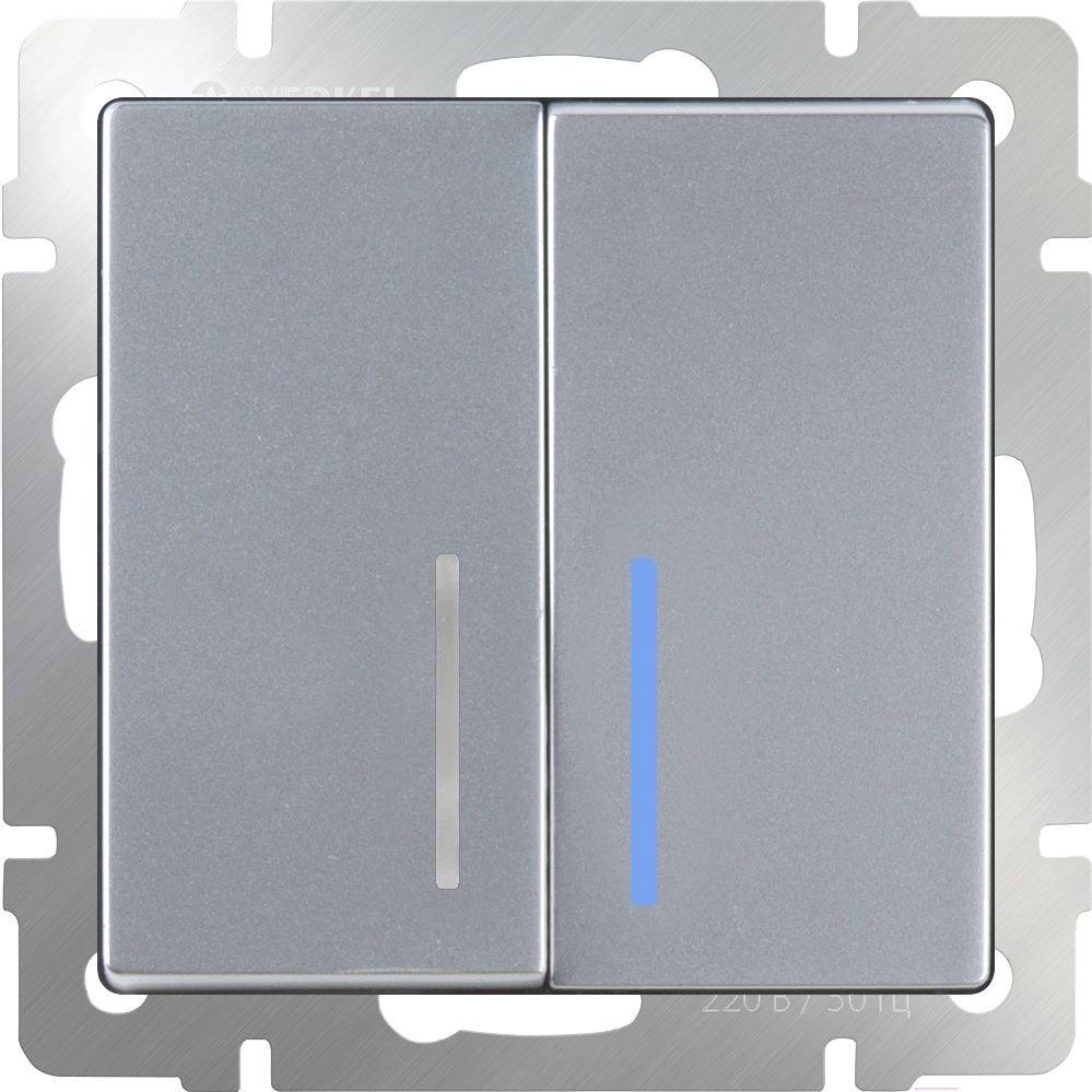 

Выключатель Werkel WL06-SW-2 серебряный [a029826], Выключатель Werkel WL06-SW-2 a029826 серебряный