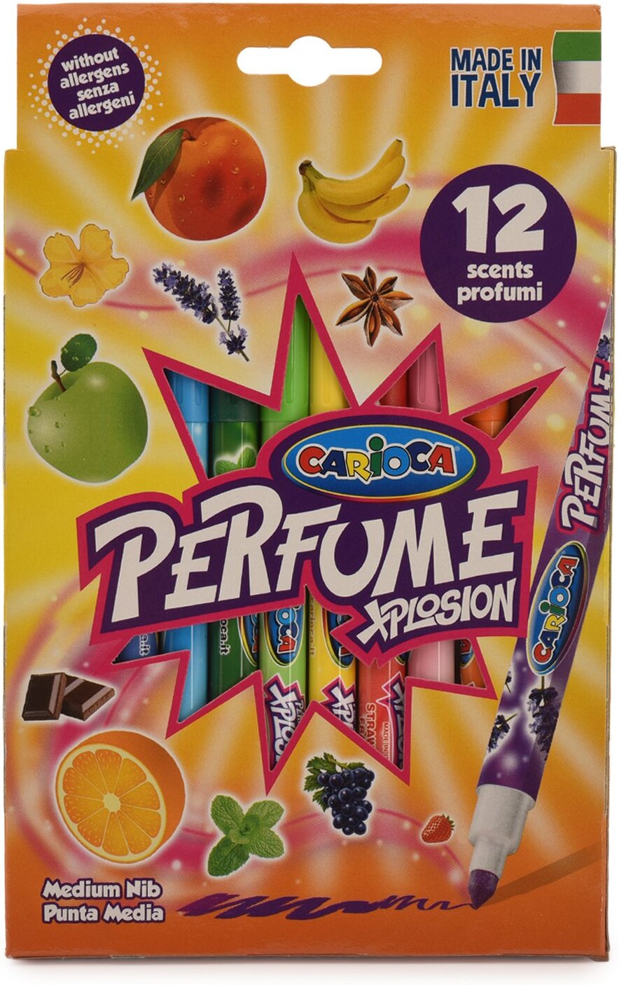 

Фломастер для рисования Carioca Perfume Xplosion 12 цветов [42672], Фломастер для рисования Carioca Perfume Xplosion 12 цветов 42672
