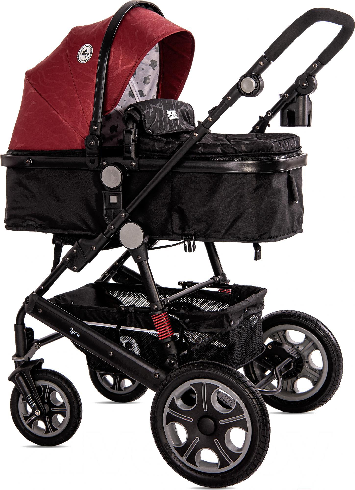 

Детская коляска Lorelli Lora 3 в 1 Luxe Red Elephants [10021282187], Детская коляска Lorelli Lora 3 в 1 Luxe Red Elephants 10021282187