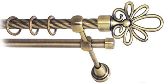 

Карниз Lm Decor Астра 170 2р витой 2м антик, Астра 170 2р витой 16мм 2.0м